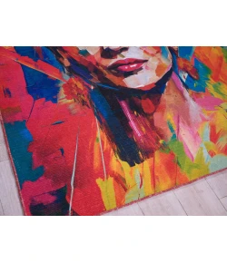Exquisite Rugs Frida Red/Multi 69655X7 5ft.X7ft. Rect. Rug