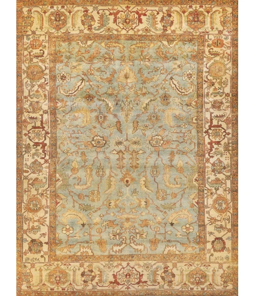 Exquisite Rugs Antique Weave Serapi Light Blue/Ivory 70446X9 6ft.X9ft. Rect. Rug