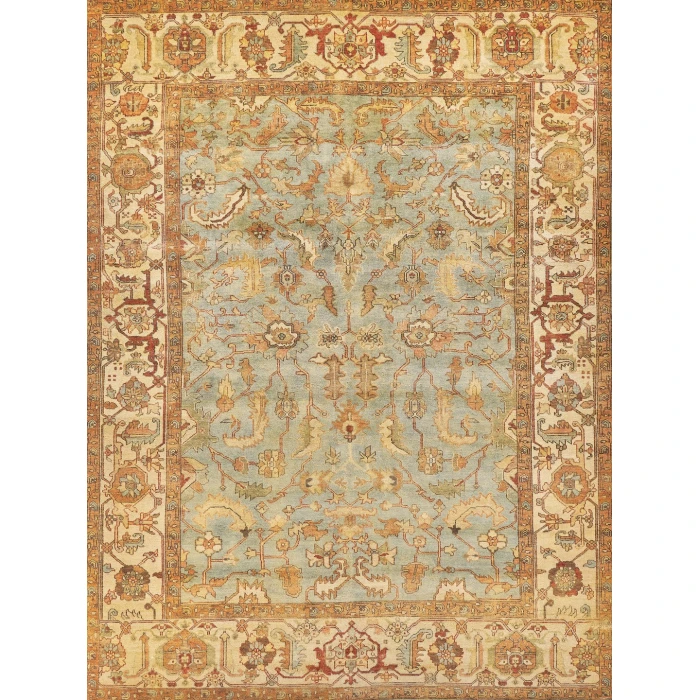 Exquisite Rugs Antique Weave Serapi Light Blue/Ivory 70449X12 9ft.X12ft. Rect. Rug