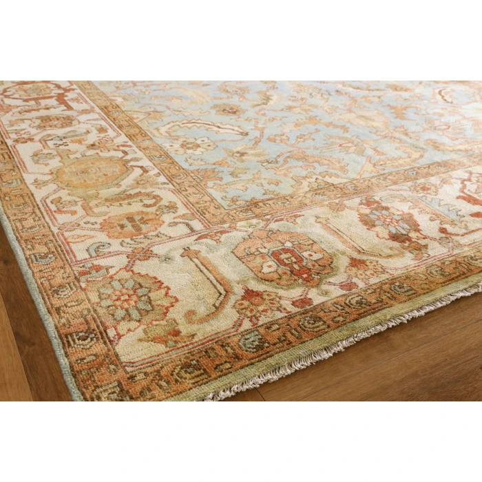 Exquisite Rugs Antique Weave Serapi Light Blue/Ivory 70449X12 9ft.X12ft. Rect. Rug