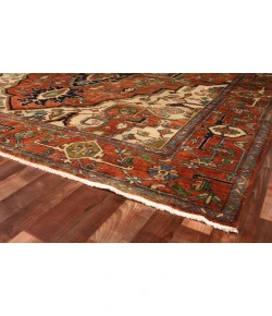 Exquisite Rugs Antique Weave Serapi Rust/Ivory 704512X15 12ft.X15ft. Rect. Rug
