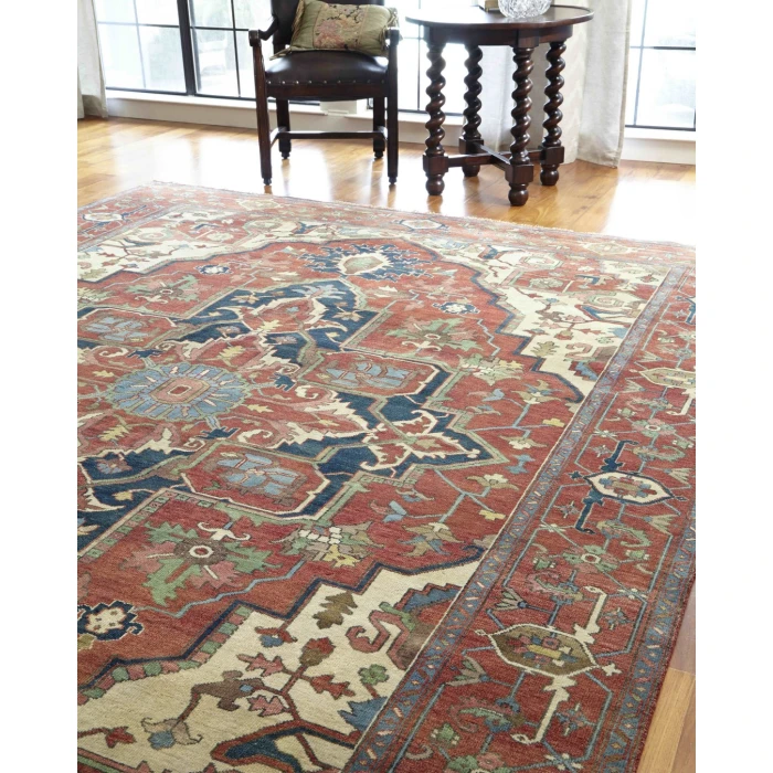 Exquisite Rugs Antique Weave Serapi Rust/Ivory 70459X12 9ft.X12ft. Rect. Rug