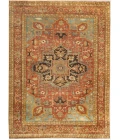 Exquisite Rugs Antique Weave Serapi Rust/Blue/Multi 70461X16 1ft.X1ft.6in. Rect. Rug