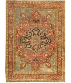 Exquisite Rugs Antique Weave Serapi Rust/Blue/Multi 704612X15 12ft.X15ft. Rect. Rug
