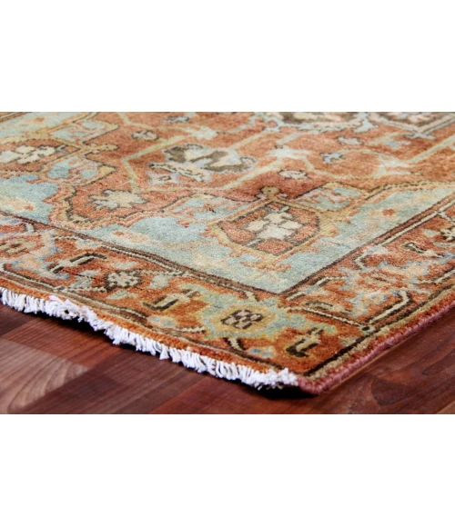 Exquisite Rugs Antique Weave Serapi Rust/Blue/Multi 70461X16 1ft.X1ft.6in. Rect. Rug