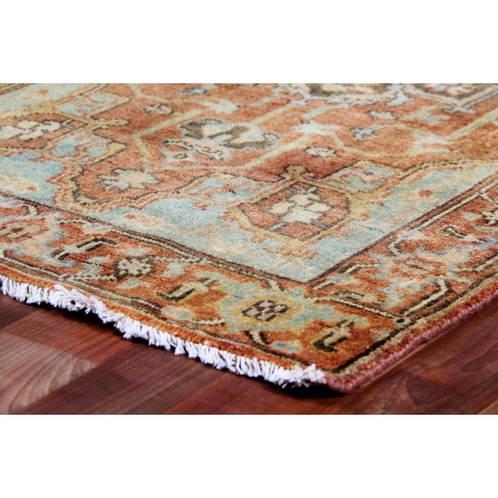 Exquisite Rugs Antique Weave Serapi Rust/Blue/Multi 70469X12 9ft.X12ft. Rect. Rug