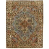 Exquisite Rugs Antique Weave Serapi Light Blue/Ivory 70519X12 9ft.X12ft. Rect. Rug
