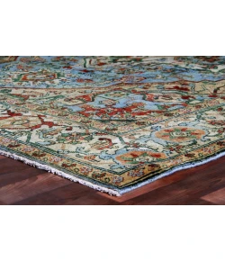 Exquisite Rugs Antique Weave Serapi Light Blue/Ivory 70511X16 1ft.X1ft.6in. Rect. Rug