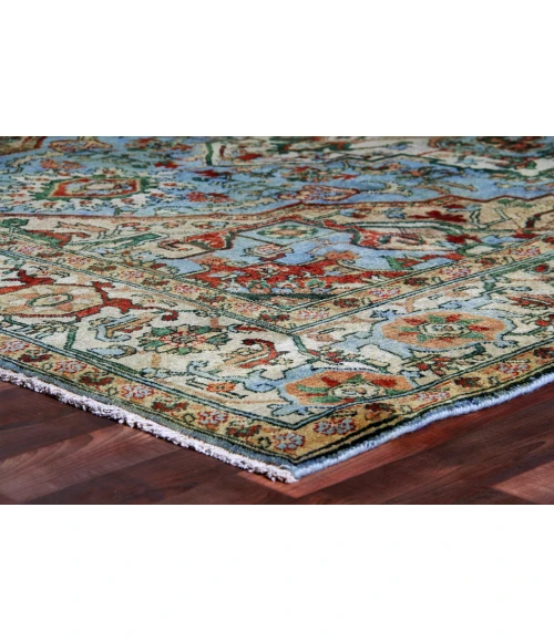 Exquisite Rugs Antique Weave Serapi Light Blue/Ivory 70511X16 1ft.X1ft.6in. Rect. Rug