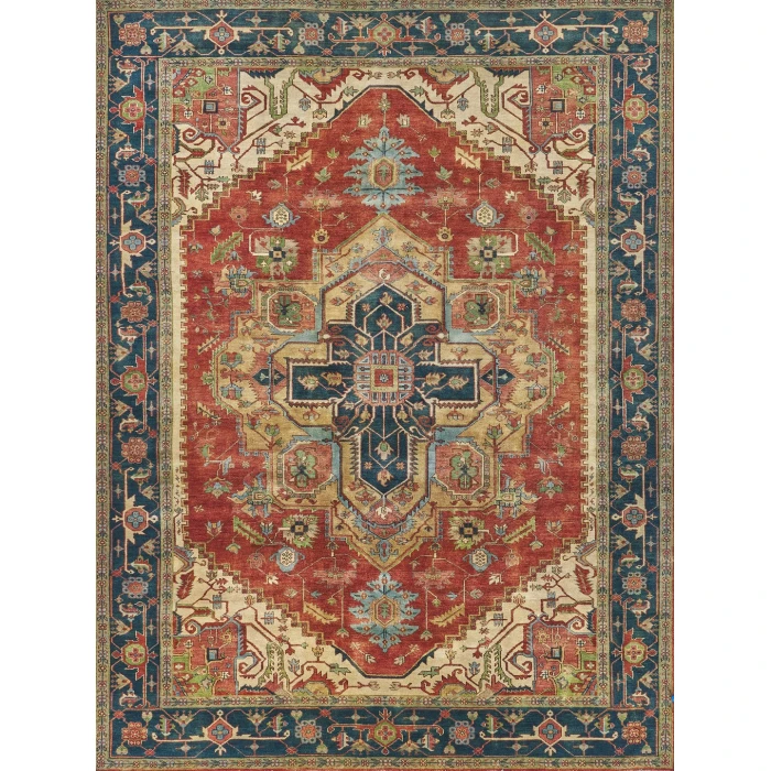 Exquisite Rugs Antique Weave Serapi Red/Blue 70539X12 9ft.X12ft. Rect. Rug