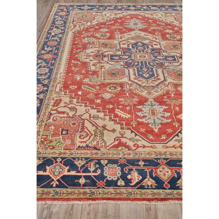 Exquisite Rugs Antique Weave Serapi Red/Blue 70539X12 9ft.X12ft. Rect. Rug