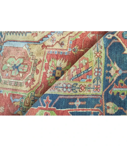 Exquisite Rugs Antique Weave Serapi Red/Blue 70539X12 9ft.X12ft. Rect. Rug