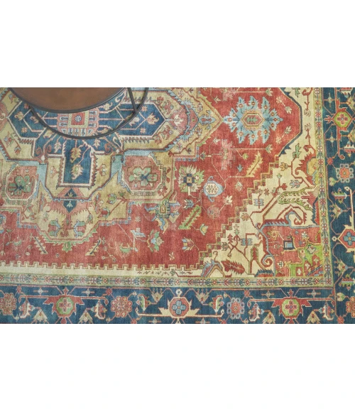 Exquisite Rugs Antique Weave Serapi Red/Blue 70539X12 9ft.X12ft. Rect. Rug