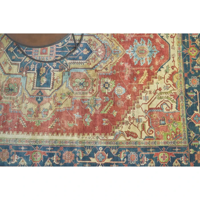 Exquisite Rugs Antique Weave Serapi Red/Blue 70539X12 9ft.X12ft. Rect. Rug