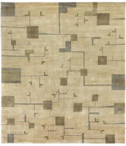 Exquisite Rugs Contemporary Light Green/Gold 70669X12 9ft.X12ft. Rect. Rug