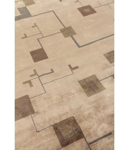 Exquisite Rugs Contemporary Light Green/Gold 70669X12 9ft.X12ft. Rect. Rug