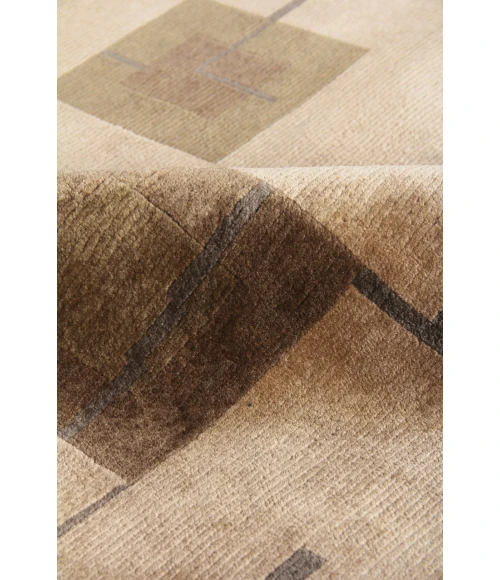Exquisite Rugs Contemporary Light Green/Gold 70669X12 9ft.X12ft. Rect. Rug