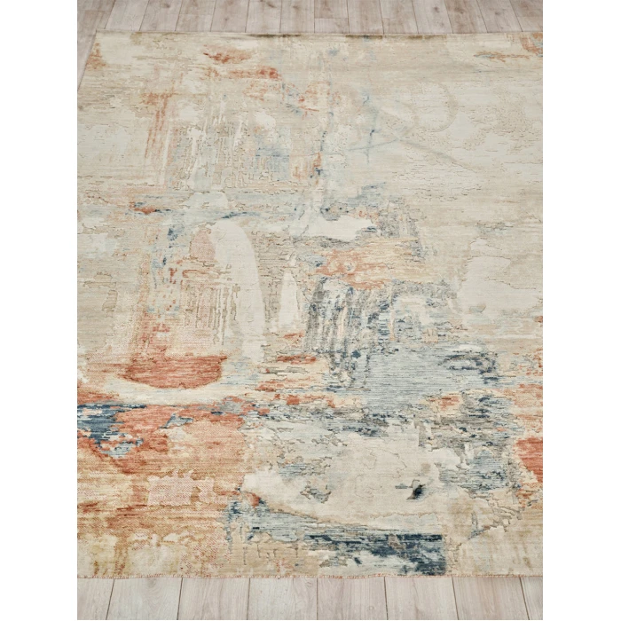 Exquisite Rugs Infinity Ivory/Blue/Terracotta 71329X12 9ft.X12ft. Rect. Rug