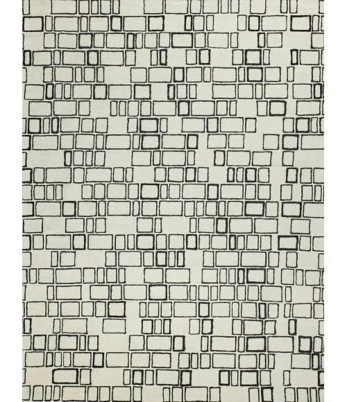 Exquisite Rugs Soho Ivory/Black 71351X16 1ft.X1ft.6in. Rect. Rug