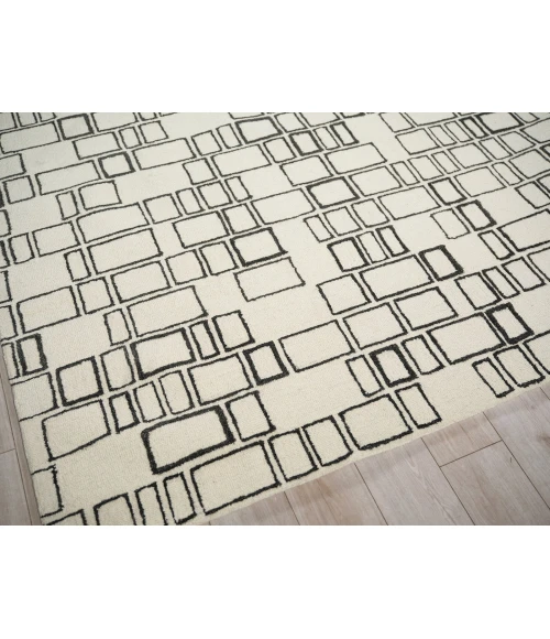 Exquisite Rugs Soho Ivory/Black 71351X16 1ft.X1ft.6in. Rect. Rug