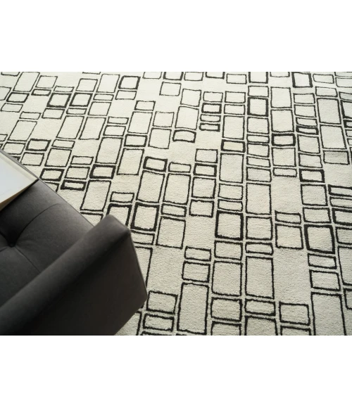 Exquisite Rugs Soho Ivory/Black 71351X16 1ft.X1ft.6in. Rect. Rug
