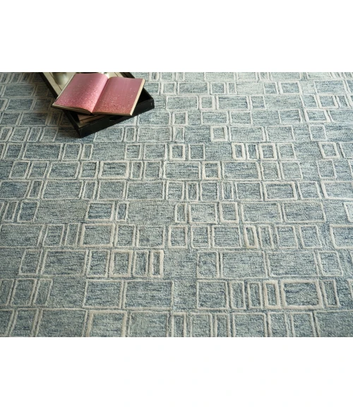 Exquisite Rugs Soho Blue/Ivory 71379X12 9ft.X12ft. Rect. Rug