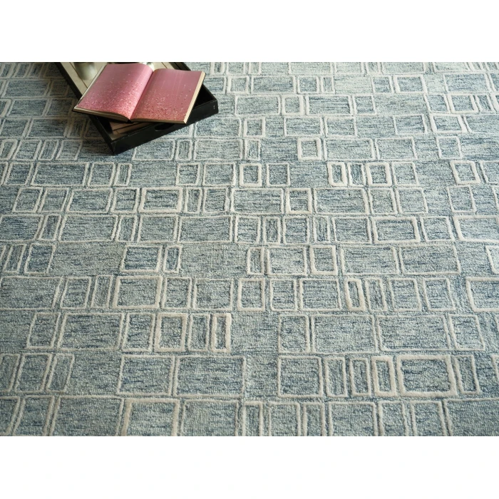 Exquisite Rugs Soho Blue/Ivory 71374X6 4ft.X6ft. Rect. Rug