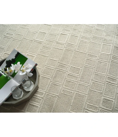 Exquisite Rugs Soho Silver/Ivory 71401X16 1ft.X1ft.6in. Rect. Rug