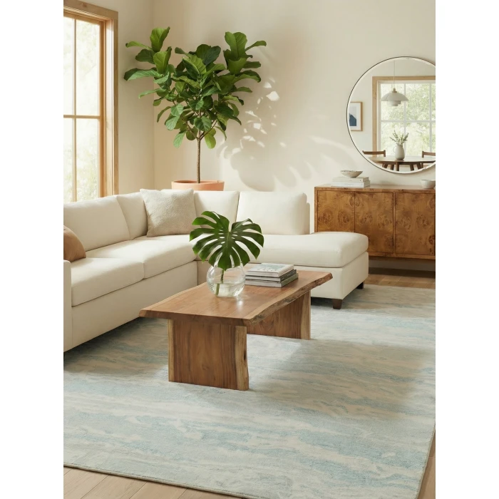 Exquisite Rugs Cortero Light Blue/Ivory 71571X16 1ft.X1ft.6in. Rect. Rug