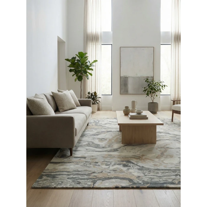Exquisite Rugs Cortero Gray/Ivory 71618X10 8ft.X10ft. Rect. Rug