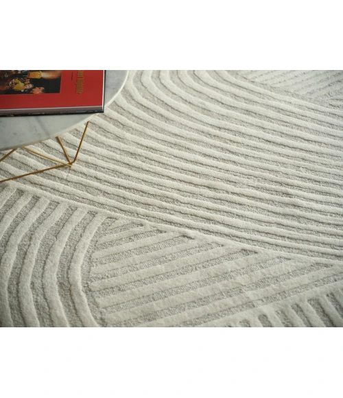 Exquisite Rugs Entro Silver/Ivory 71844X6 4ft.X6ft. Rect. Rug