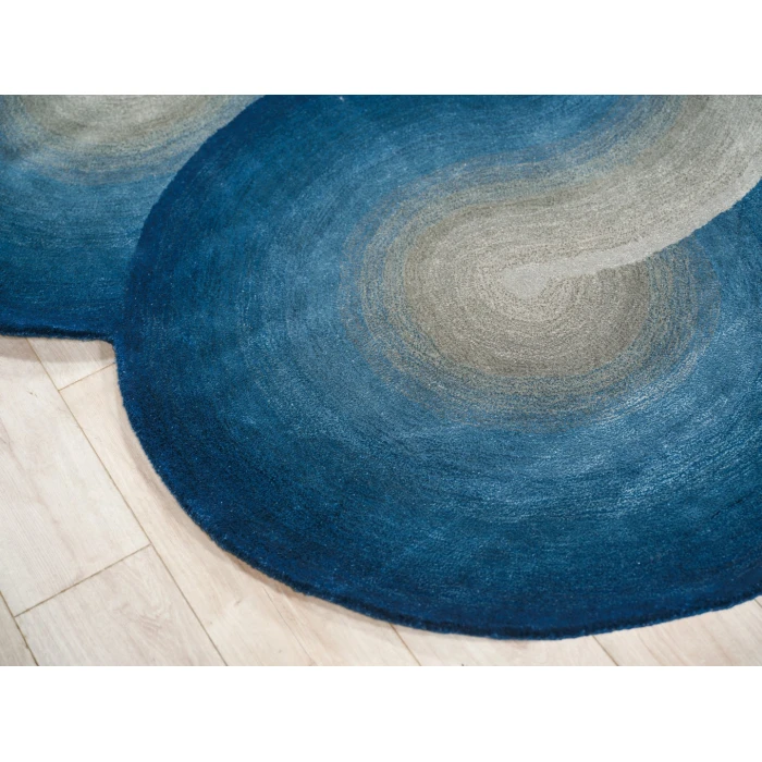 Exquisite Rugs Mitomo Gray/Blue 72715X7 SHAPE 5ft.X7ft. SHAPE Novelty Rug