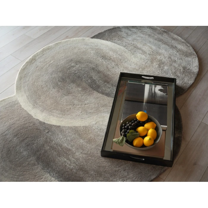 Exquisite Rugs Mitomo Charcoal/Ivory 72725X7 SHAPE 5ft.X7ft. SHAPE Novelty Rug