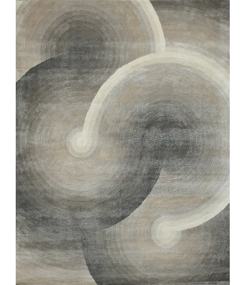 Exquisite Rugs Mitomo Charcoal/Ivory 72726X9 6ft.X9ft. Rect. Rug