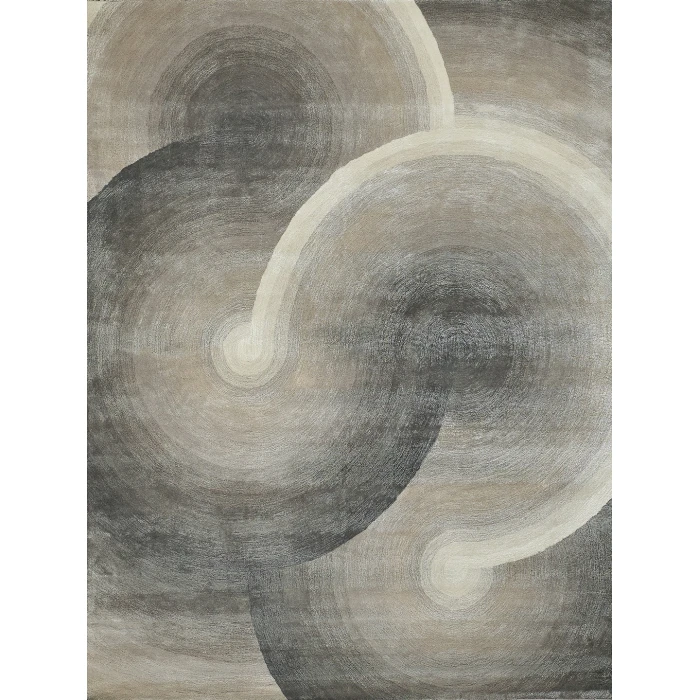 Exquisite Rugs Mitomo Charcoal/Ivory 72728X10 8ft.X10ft. Rect. Rug