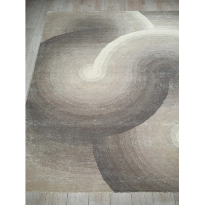 Exquisite Rugs Mitomo Charcoal/Ivory 72728X10 8ft.X10ft. Rect. Rug