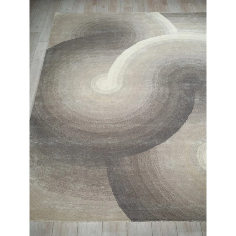 Exquisite Rugs Mitomo Charcoal/Ivory 72728X10 8ft.X10ft. Rect. Rug