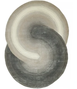 Exquisite Rugs Mitomo Charcoal/Ivory 72785X7 SHAPE 5ft.X7ft. SHAPE Novelty Rug