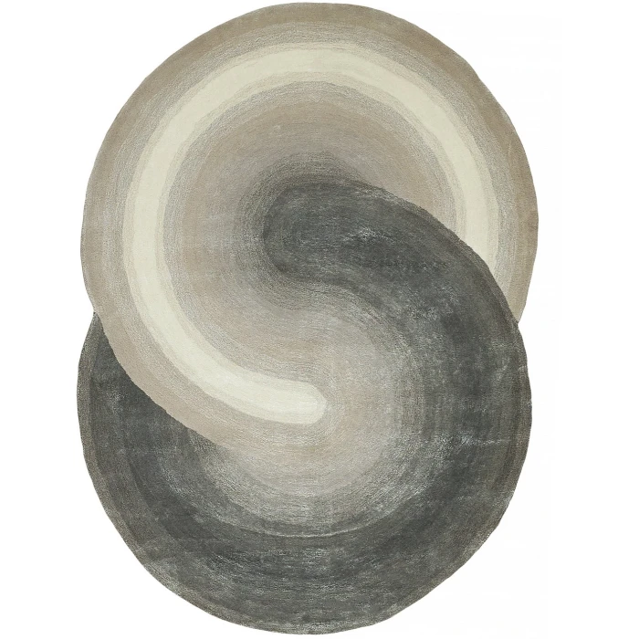 Exquisite Rugs Mitomo Charcoal/Ivory 72785X7 SHAPE 5ft.X7ft. SHAPE Novelty Rug