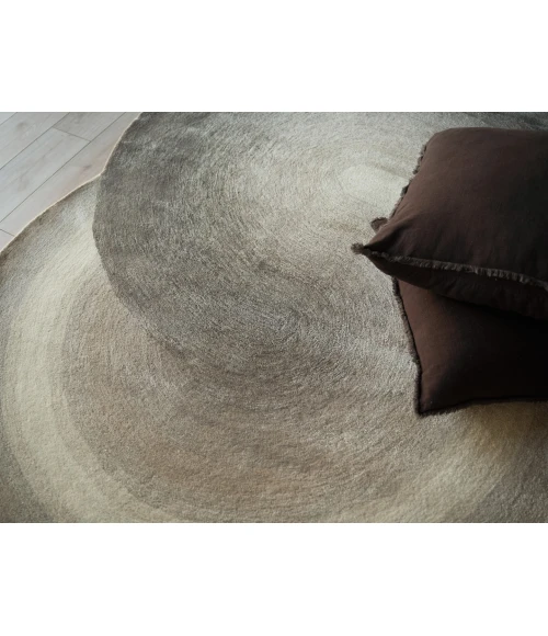 Exquisite Rugs Mitomo Charcoal/Ivory 72785X7 SHAPE 5ft.X7ft. SHAPE Novelty Rug