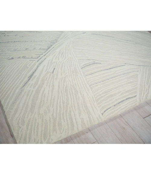 Exquisite Rugs Entro Silver/Ivory 73181X16 1ft.X1ft.6in. Rect. Rug