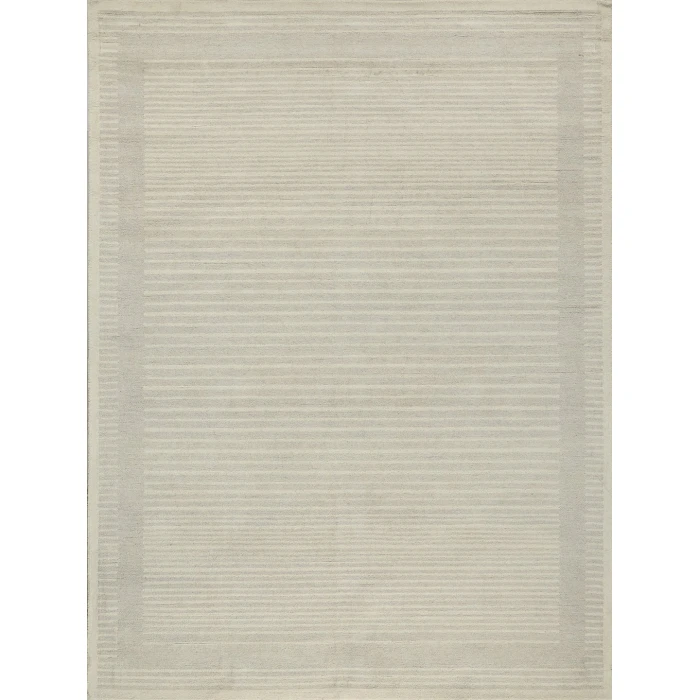Exquisite Rugs Dusseldorf Silver/Ivory 73426X9 6ft.X9ft. Rect. Rug