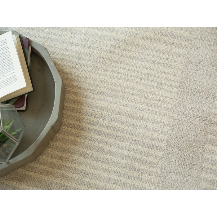 Exquisite Rugs Dusseldorf Silver/Ivory 73426X9 6ft.X9ft. Rect. Rug