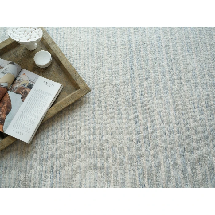 Exquisite Rugs Dusseldorf Blue/Ivory 73446X9 6ft.X9ft. Rect. Rug
