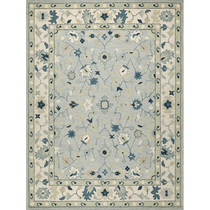 Exquisite Rugs Elegance Light Blue/Ivory/Navy 735312X15 12ft.X15ft. Rect. Rug