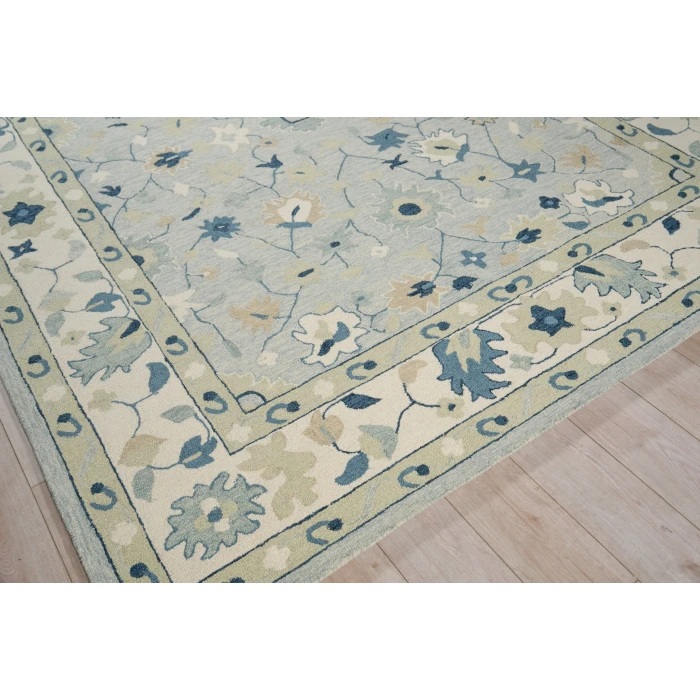Exquisite Rugs Elegance Light Blue/Ivory/Navy 735312X15 12ft.X15ft. Rect. Rug