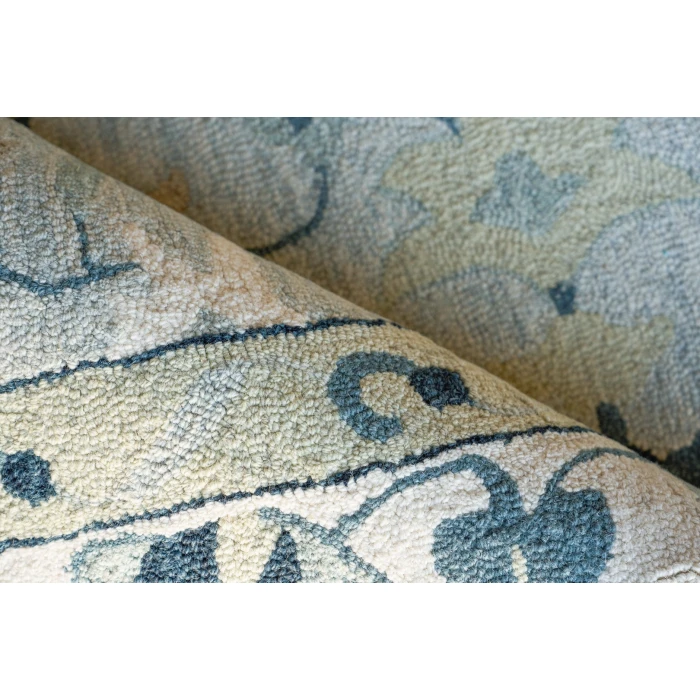 Exquisite Rugs Elegance Light Blue/Ivory/Navy 735312X15 12ft.X15ft. Rect. Rug