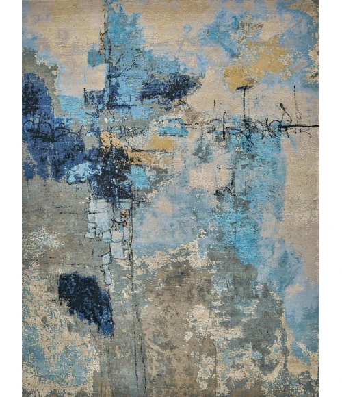 Exquisite Rugs Picasso Blue/Silver/Black 73608X10 8ft.X10ft. Rect. Rug