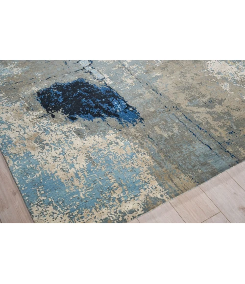Exquisite Rugs Picasso Blue/Silver/Black 73608X10 8ft.X10ft. Rect. Rug