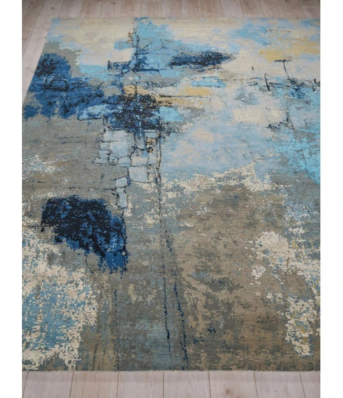 Exquisite Rugs Picasso Blue/Silver/Black 73608X10 8ft.X10ft. Rect. Rug